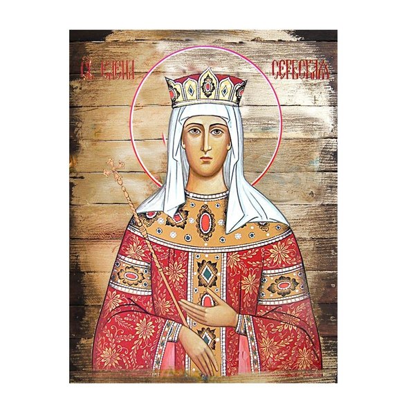 Kd Americana Saint Elena Icon Painting on GoldPlated Wooden Block KD2128677